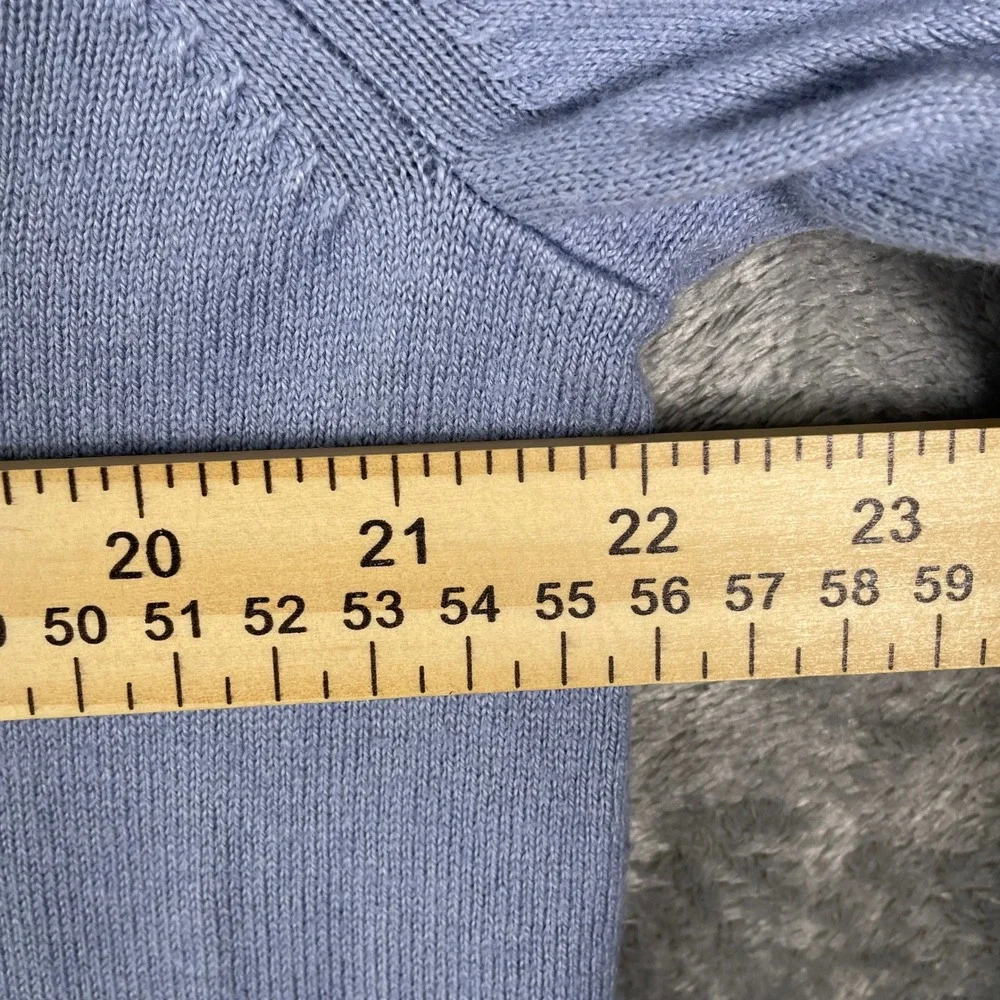 Banana Republic Sweater Mens Large Blue Mock Neck Cotton Cashmere Y2K 719646-01